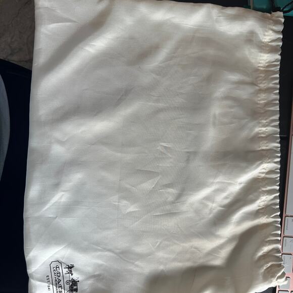 Coach Gallery Patent Leather Tote Bag Tan Camel 10380 Purple Lining - Picture 15 of 15